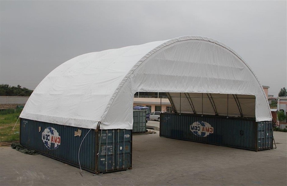 Heavy Duty 60ft x 40ft Container Shelter(Unused)