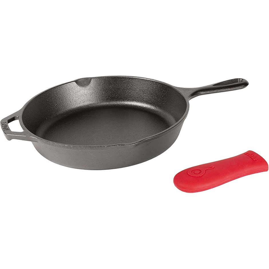 LODGE Cast Iron Skillet, 10.25 Inch, L8SK3ASHH41B. NB: Missing Red Silicone