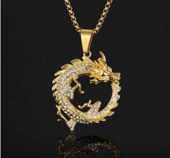 Triple Yellow Gold plated Pendant with Free Chain