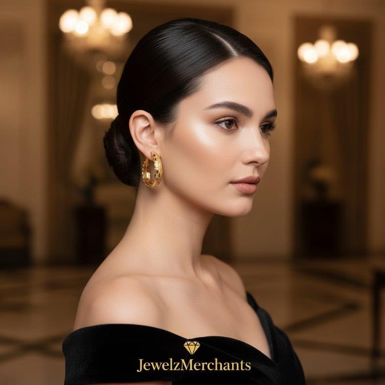 22K/Italy Gold Filled Earring -(stamped 22K/Italy)-Warranty Quality