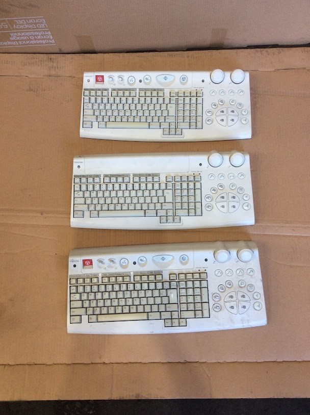 Toshiba BSX74-2564-01&BSX74-2564-02 Hybrid Keyboards (Lot of 3)