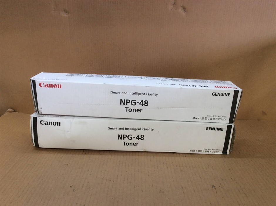 Canon NPG-48 Genuine Black Toner Cartridges - New (Lot of 2)