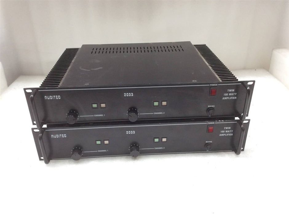 Auditec 2033 Twin 100 Watt Amplifier (Lot of 2)
