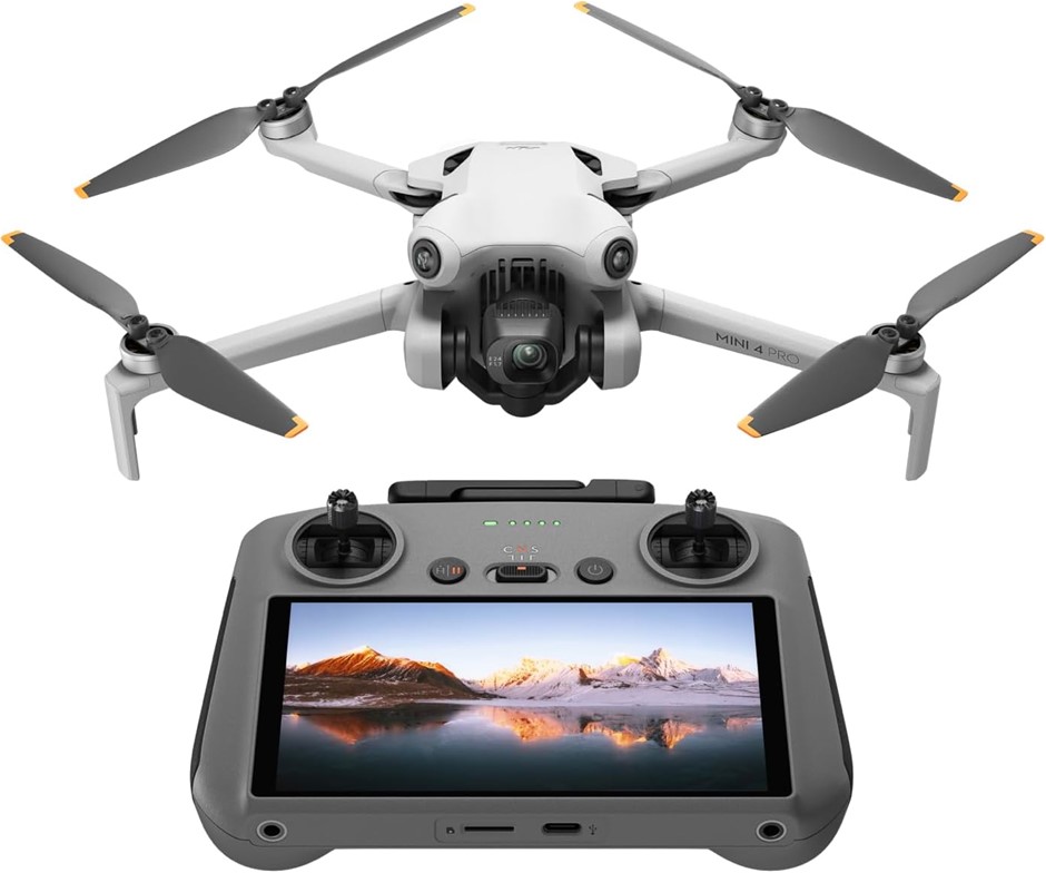 DJI Mini 4 Pro (DJI RC 2), Folding Mini-Drone with 4K HDR Video Camera. NB: