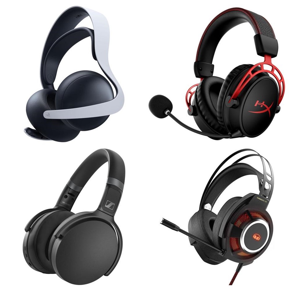 4 x Assorted Gaming Headset.  1 x PLAYSTATION Pulse Elite WIreless Headset.