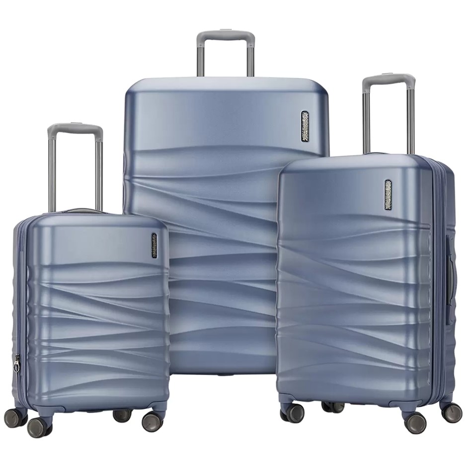 AMERICAN TOURISTER Tranquil 3-Piece Hardside Luggage Set, Slate Blue, Small