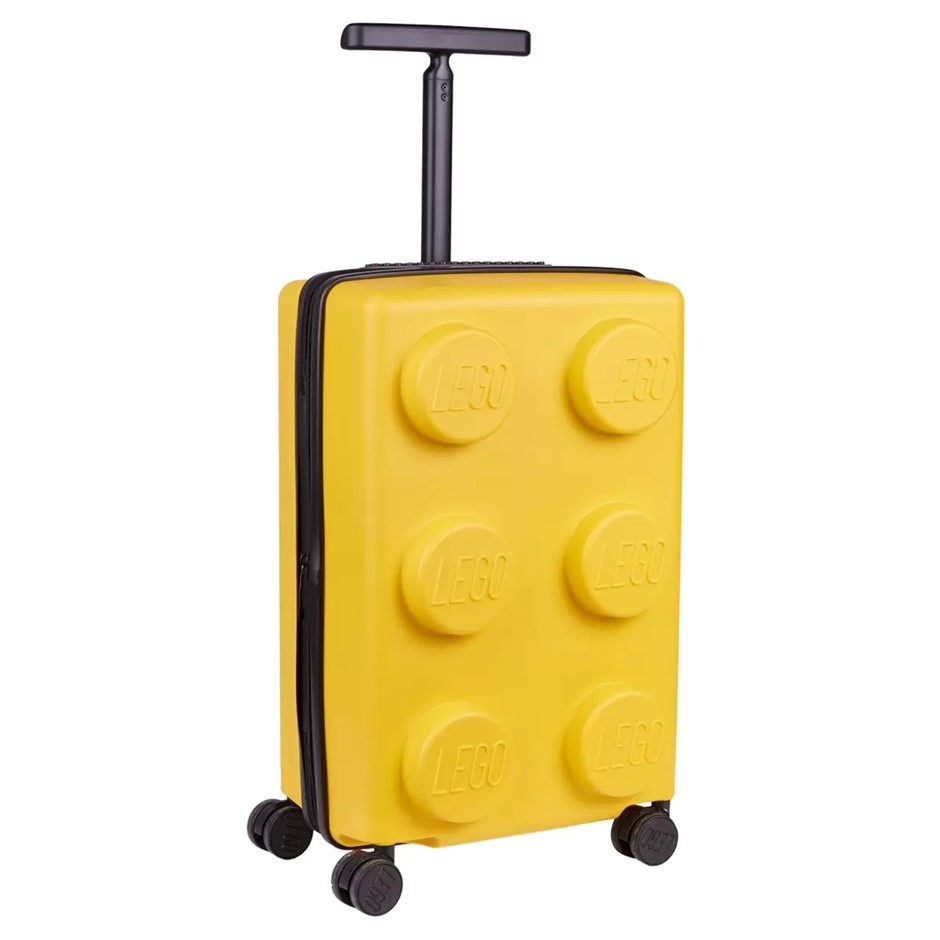 LEGO Carry On Hardside Luggage Case, 56cm, Yellow. NB: Minor use, not in or