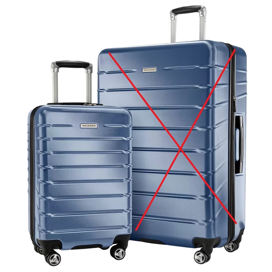 RICARDO BEVERLY Vista Point Hardside Carry-On Luggage Set, Blue, Small: 56c