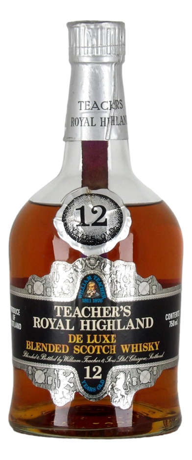 Teachers Royal Highland Deluxe Blended Scotch Whiskey 12Yr (1x 750mL), UK