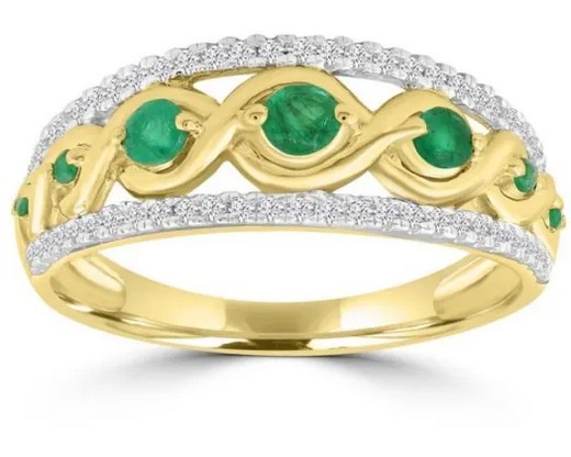 9K WHITE GOLD 0.33CT HI I1 DIAMOND RING