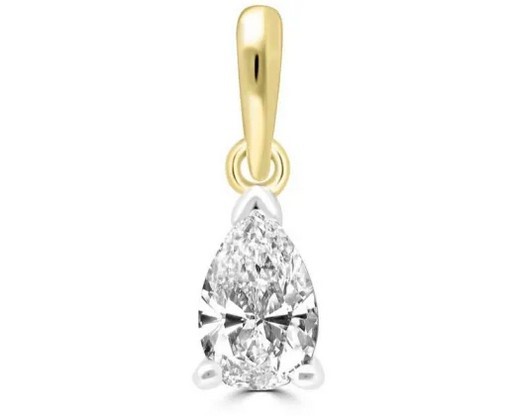 18K WHITE GOLD 0.33CT HI I1 DIAMOND PENDANT