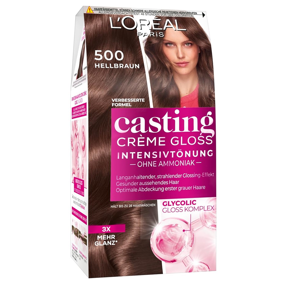 3 x L'OREAL PARIS Casting Creme Gloss Conditioning Colour 500, Natural Ligh