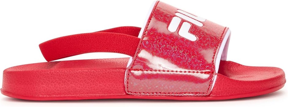 FILA Kid's Laviano Slide 2, Red/Glitter, US12/EU29.5(7S24024)
