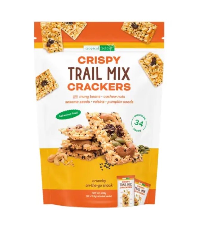 2 x Pack of 34pc TROPICAL FIELDS Crispy Trail Mix Crackers, 394g. N.B: Dama