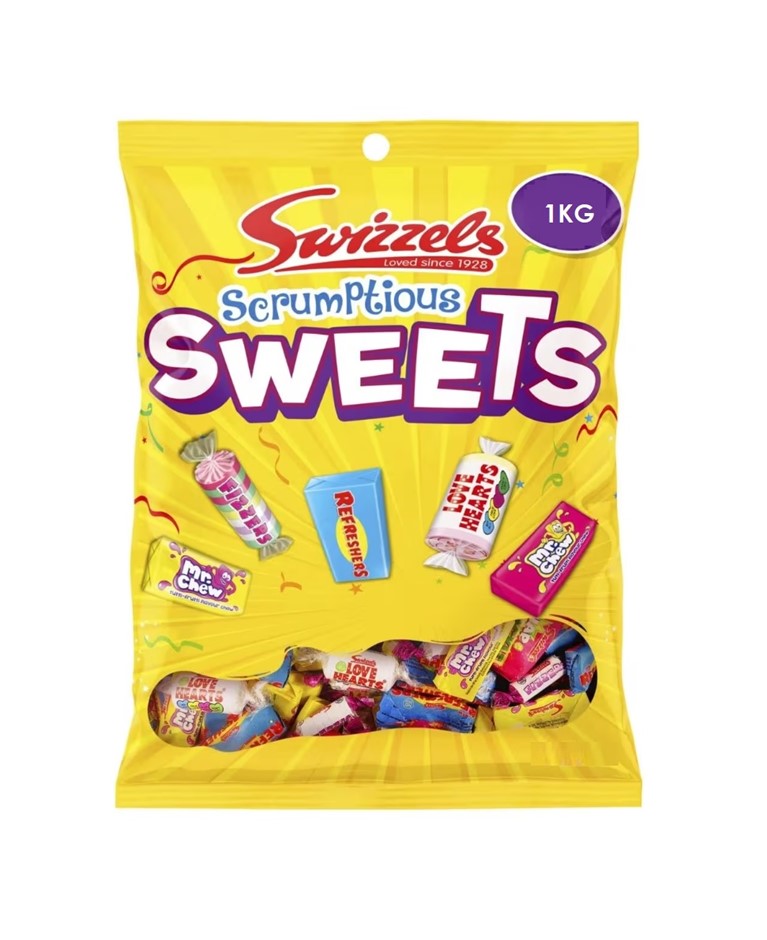 2 x Assorted Variety Lolly Packs, Incl: TROLLI Hits, 800g & SWIZZELS Scrump
