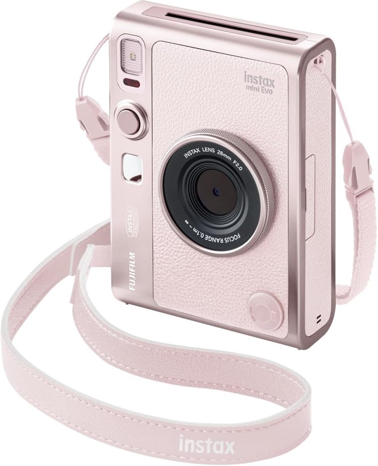 Instax Fujifilm Mini EVO Instant Camera, Gentle Rose. NB: minor use, screen