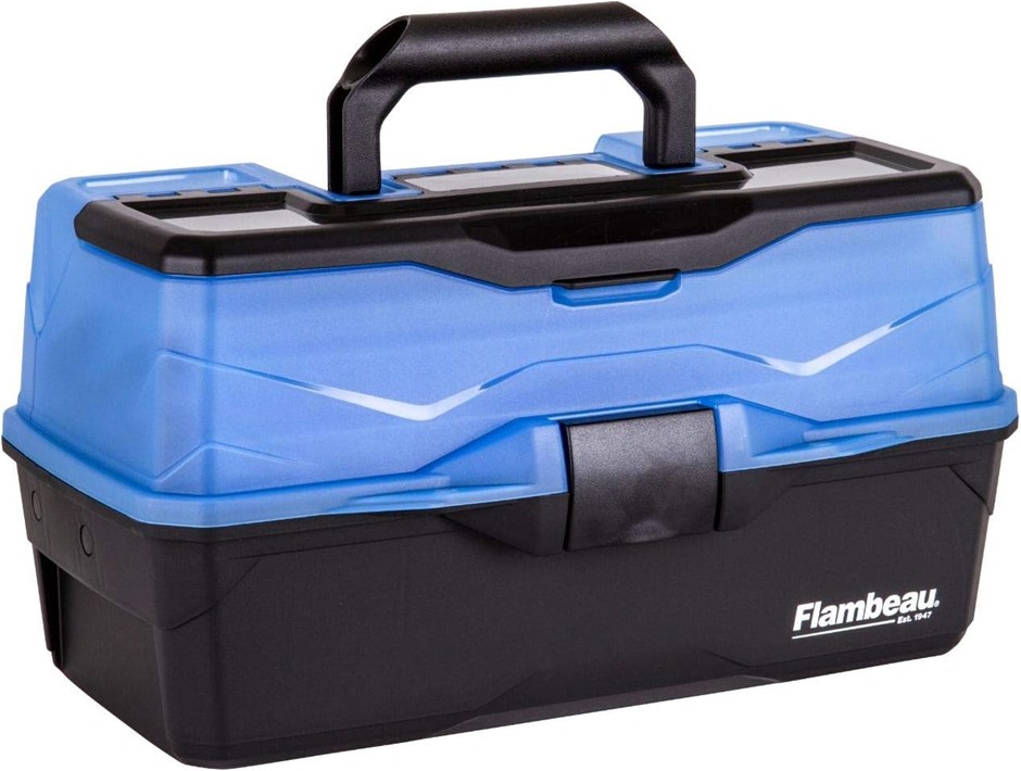 FLAMBEAU Outdoors Frost Series 3-Tray Tackle Box 6383FB, Blue.