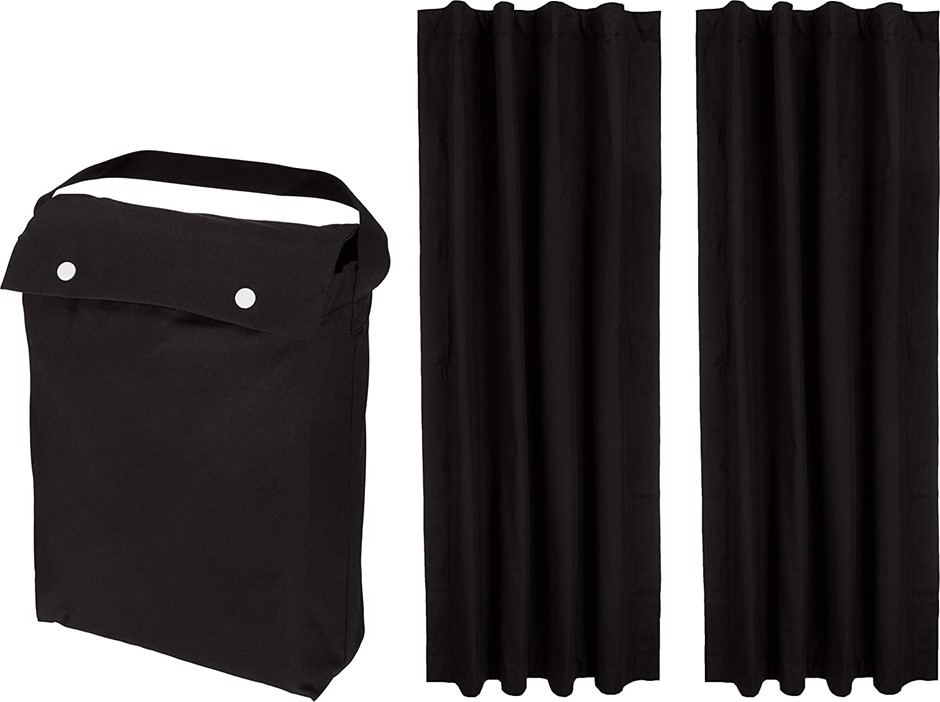 AMAZON BASICS Portable Window Blackout Curtain Shade with Suction Cups for