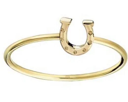 9K Yellow Gold LUCKY HORSESHOE RING