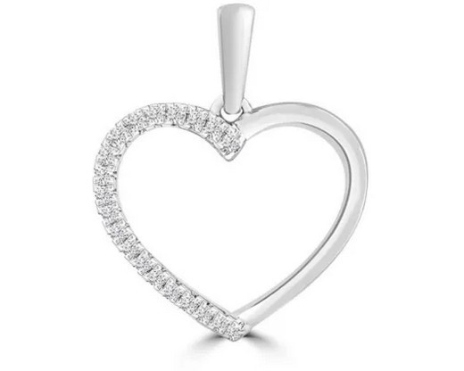 9K WHITE GOLD 0.06CT HI I1 DIAMOND PENDANT
