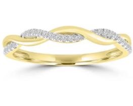 9K Yellow GOLD 0.07CT HI I1 DIAMOND RING