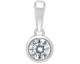 9K Yellow Gold 0.15ct HI I1 DIAMOND BEZEL PENDANT