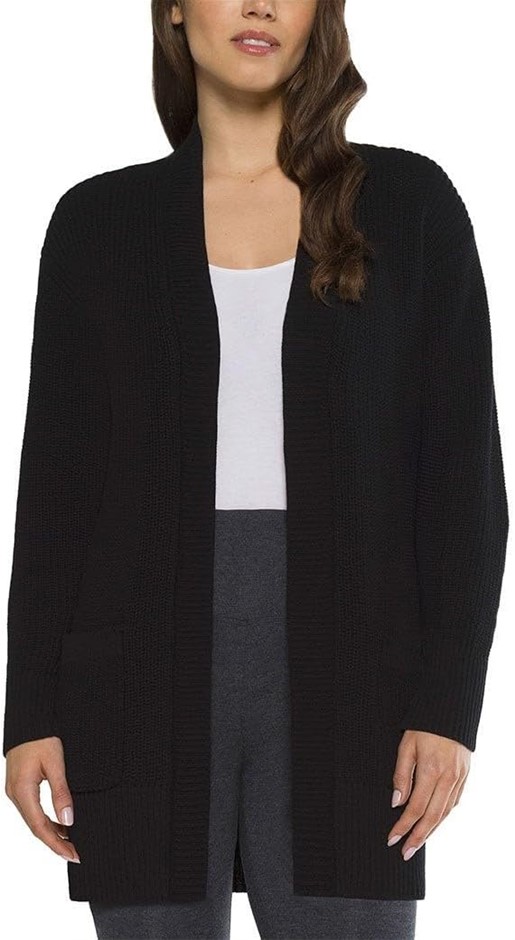 MAX&MIA Easy Cotton Cardigan, Size M, 100% Cotton, Black