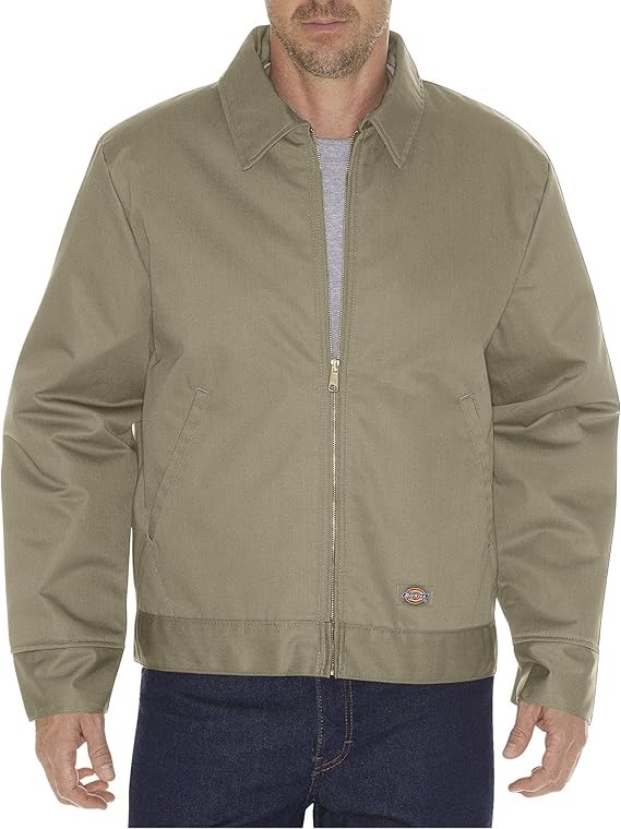 DICKIES Men's Insulated Eisenhower Front-zip Jacket, Size X-Large Tall, Kha