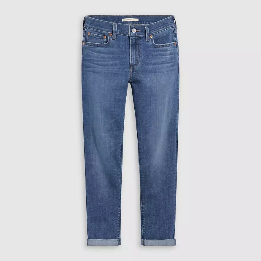 LEVI'S Women's Mid Rise Boyfriend Jeans, Size 29x27, LapisGem-MediumWash (0