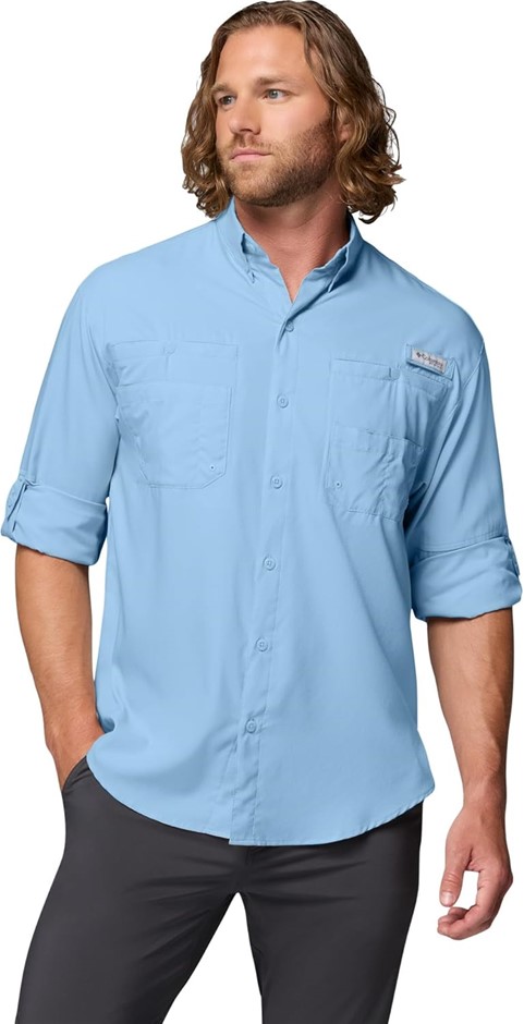 COLUMBIA Men's Tamiami II Long Sleeve Shirt, Size 2XL, Sails, 128606 (FM725
