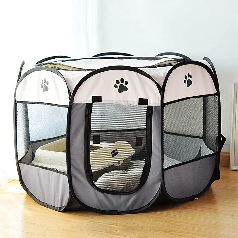 PORTABLE PET PLAYPEN, Dog Playpen Foldable Pet Exercise Pen Tents Dog House