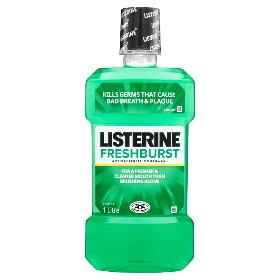2 x LISTERINE Freshburst Anitbacterial Mouthwash, 1L (Green). Buyers Note
