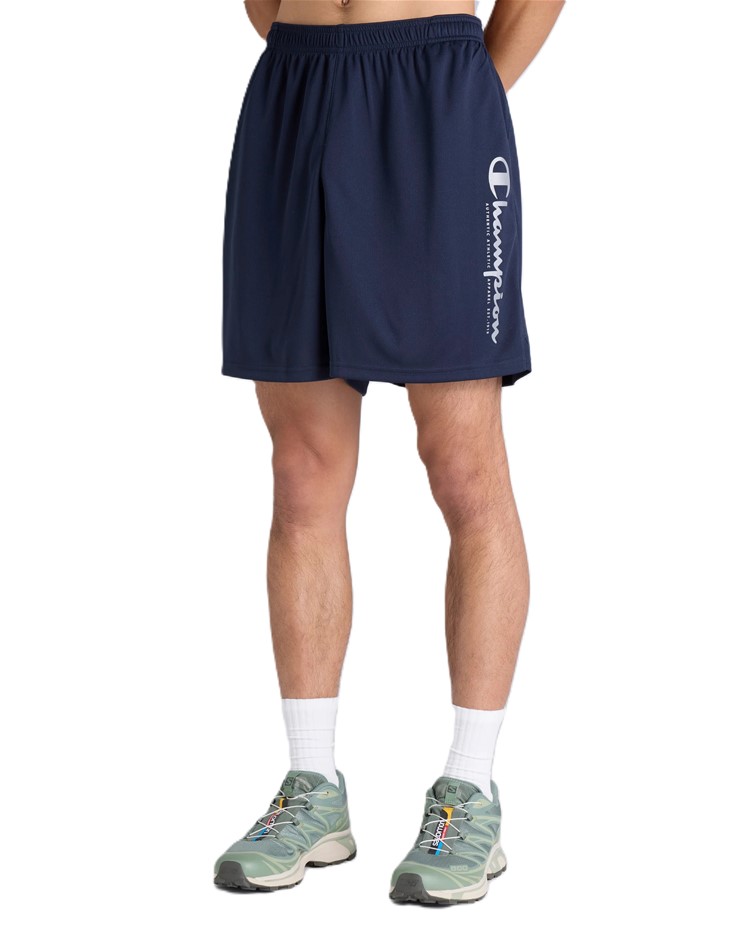 2 x CHAMPION Core Train Shorts, Size S, Navy, AX8KG.