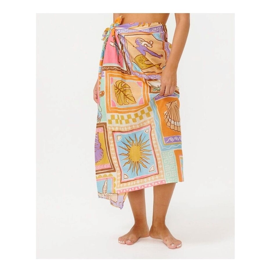 RIP CURL Women's Summer Pareo Cover-up, D(L: 1800mm W:970mm), Lilac. RRP: $