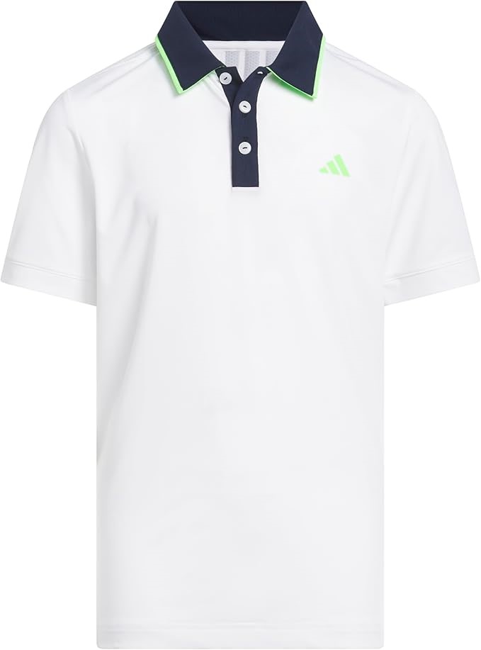 ADIDAS Boys' Sport Polo, Size UK 13-14Y, White, JW4144. RRP: $70. NB: some