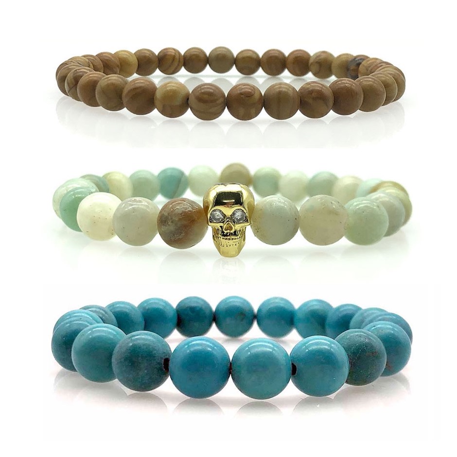 M&N Emporium - Men's Gemstone Bracelets!!