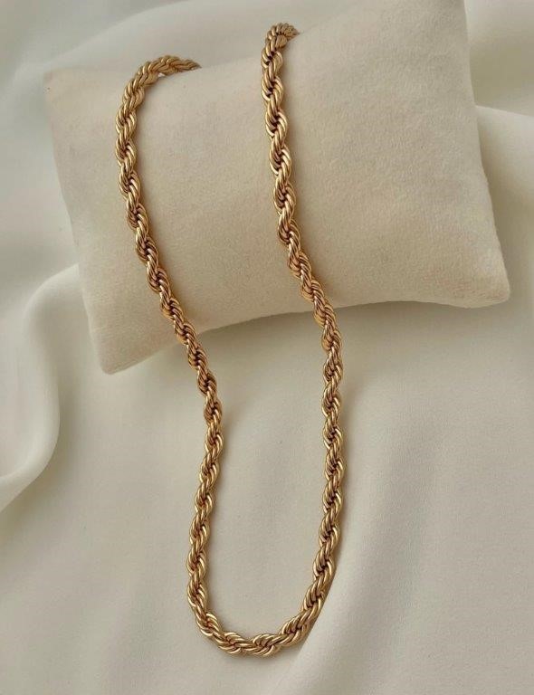 18KGF/Italy Stamped Yellow Gold Filled Rolo Chain -50cm-6mm