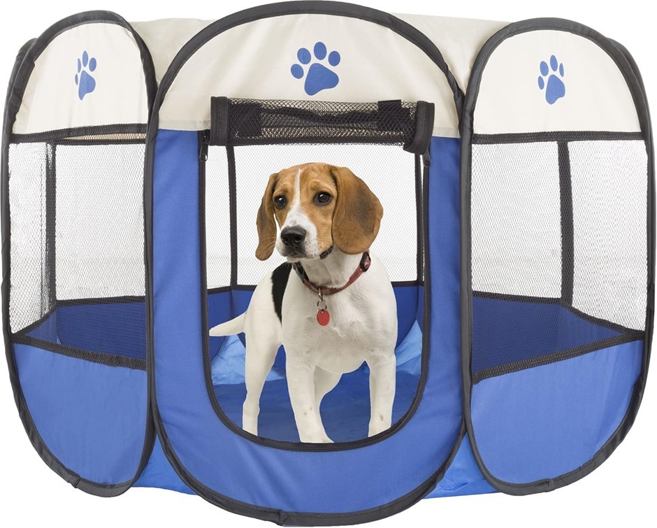 PETMAKER Pop-Up Pet Playpen - Indoor and Outdoor Dog Pen with Carrying Case