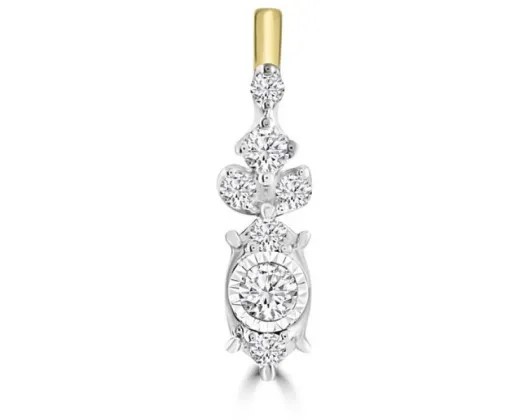 9K Yellow Gold 0.12Ct Hi I1 Diamond Pendant