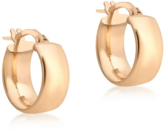 9K Rose Gold Hlw Hoop Earrings 14Mm