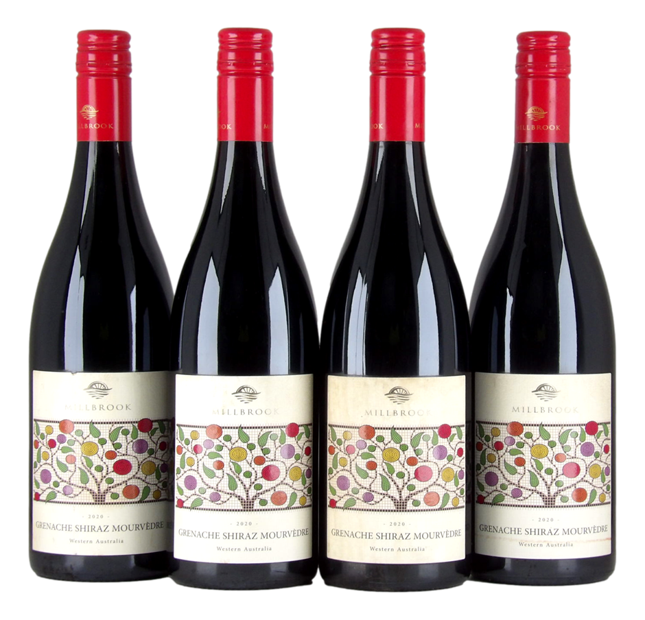 Millbrook Regional Range Grenache Shiraz Mourvedre 2020 (4x 750mL) WA