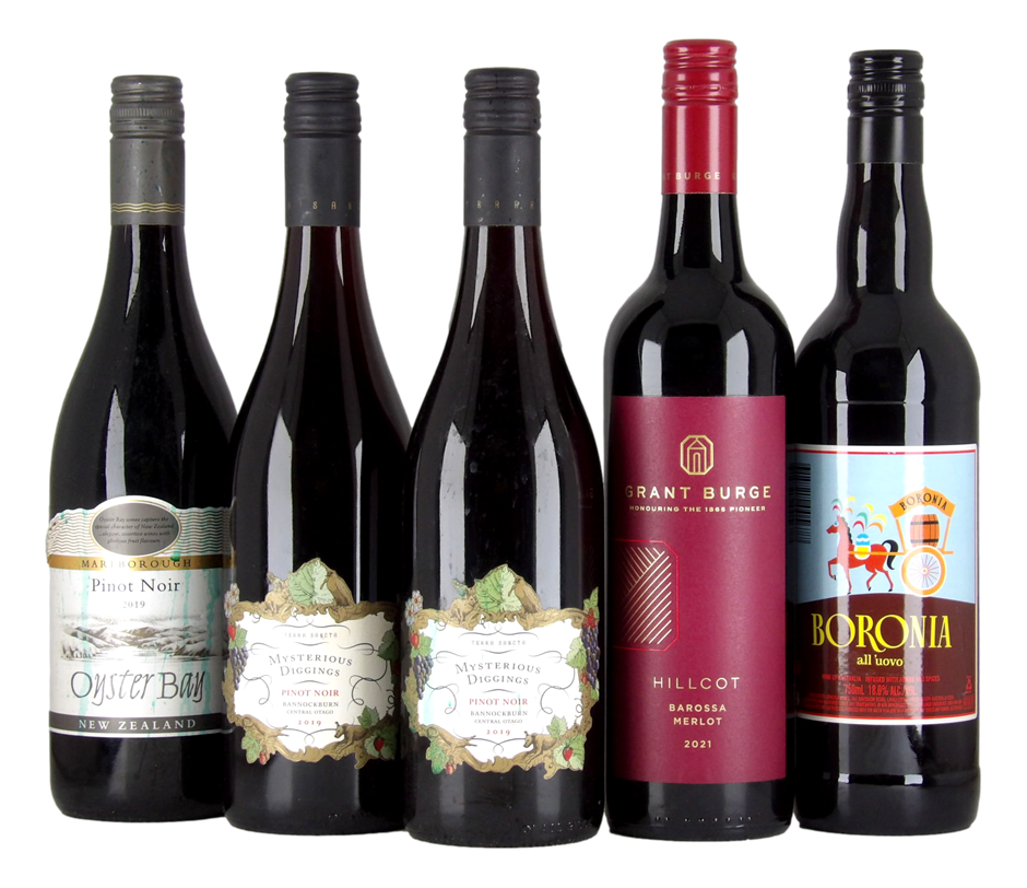 Mixed Red Wine Pack (5x 750mL) Multi Region
