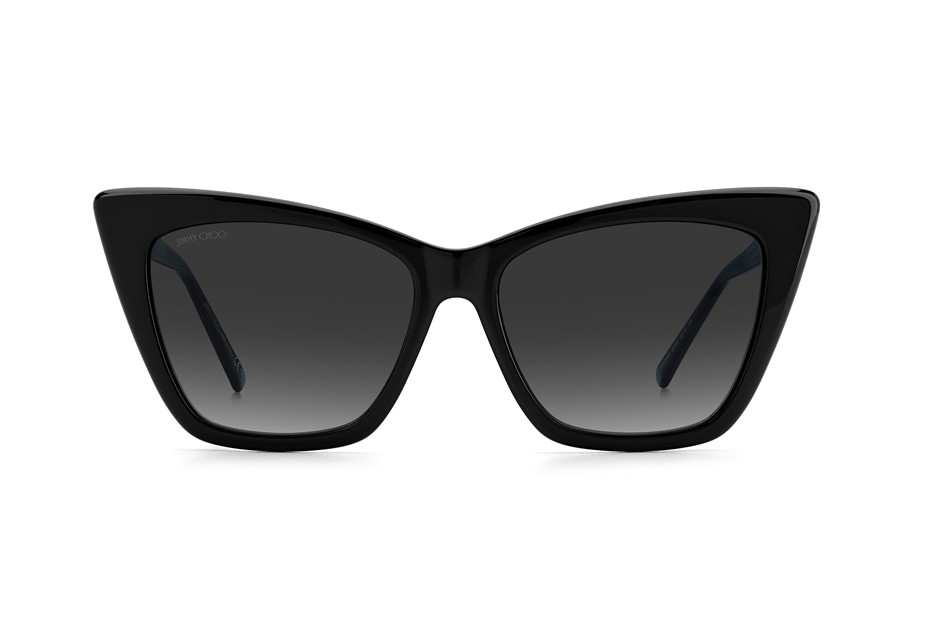 JIMMY CHOO Women's Lucine/S Sunglasses, 55-16-145, Black, 8079O. RRP: $181.