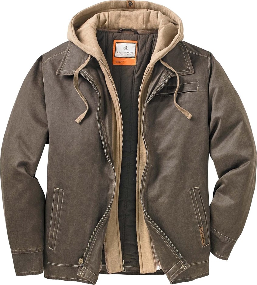 LEGENDARY WHITETAILS Men's Rugged Zip Dakota Jacket, Size L, Tobacco, 6281.