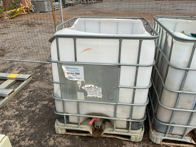 <p>IBC Containing Assorted PVC Fittings</p>