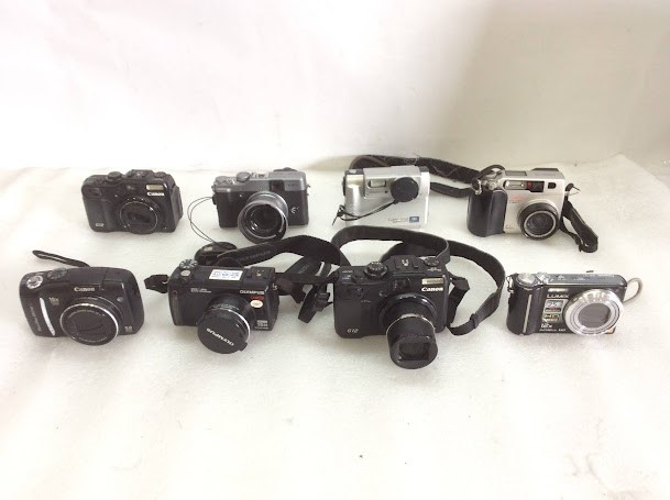 Sony&Olympus&Canon G12 Mixed Brand and Model Digital Camera (Lot of 8)