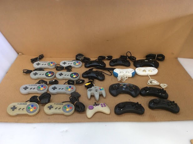 Nintendo/Sega Mixed Brand and Model Controllers (Lot of 20)