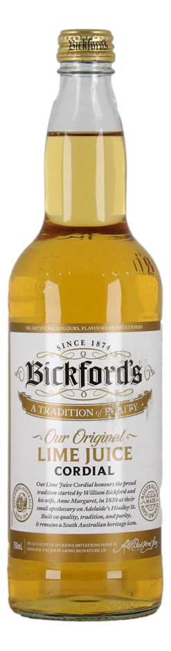 Bickford's Lime Juice Cordial (6x 750mL) SA