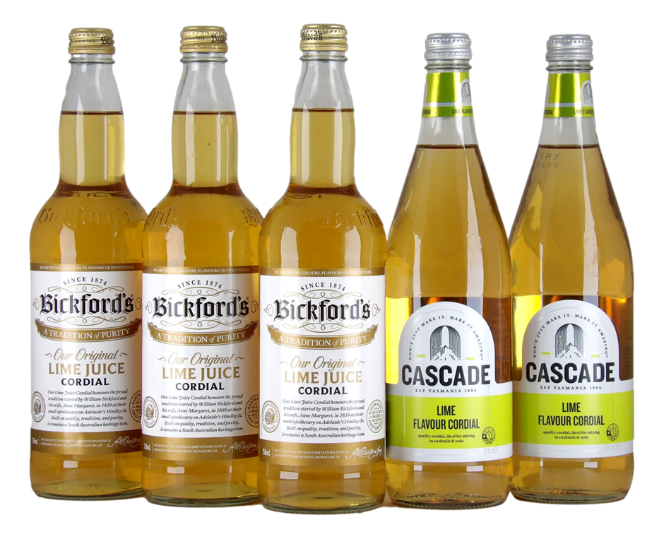 Mixed Lime Cordial Pack (5x 750mL) Multi Region