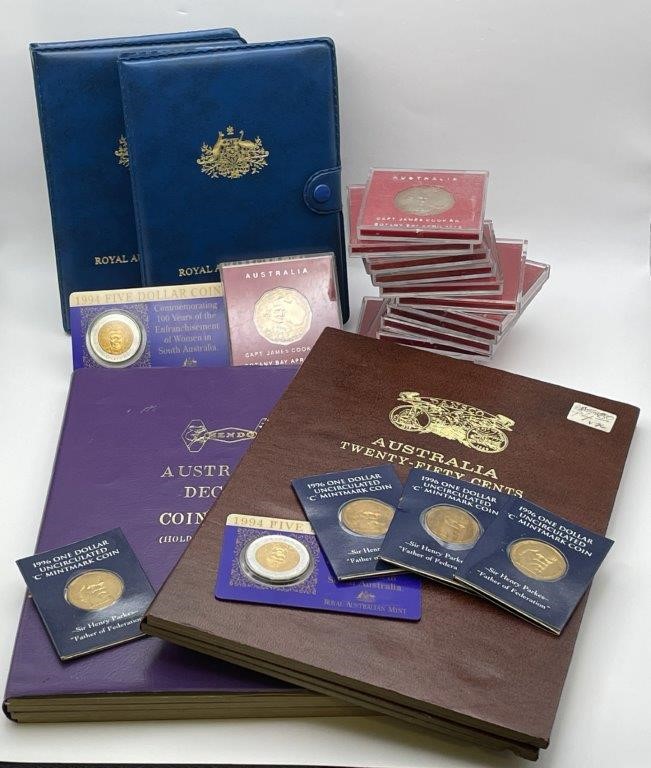 Approx. 130 x Assorted AU Decimal & Commemorative Coins/Sets